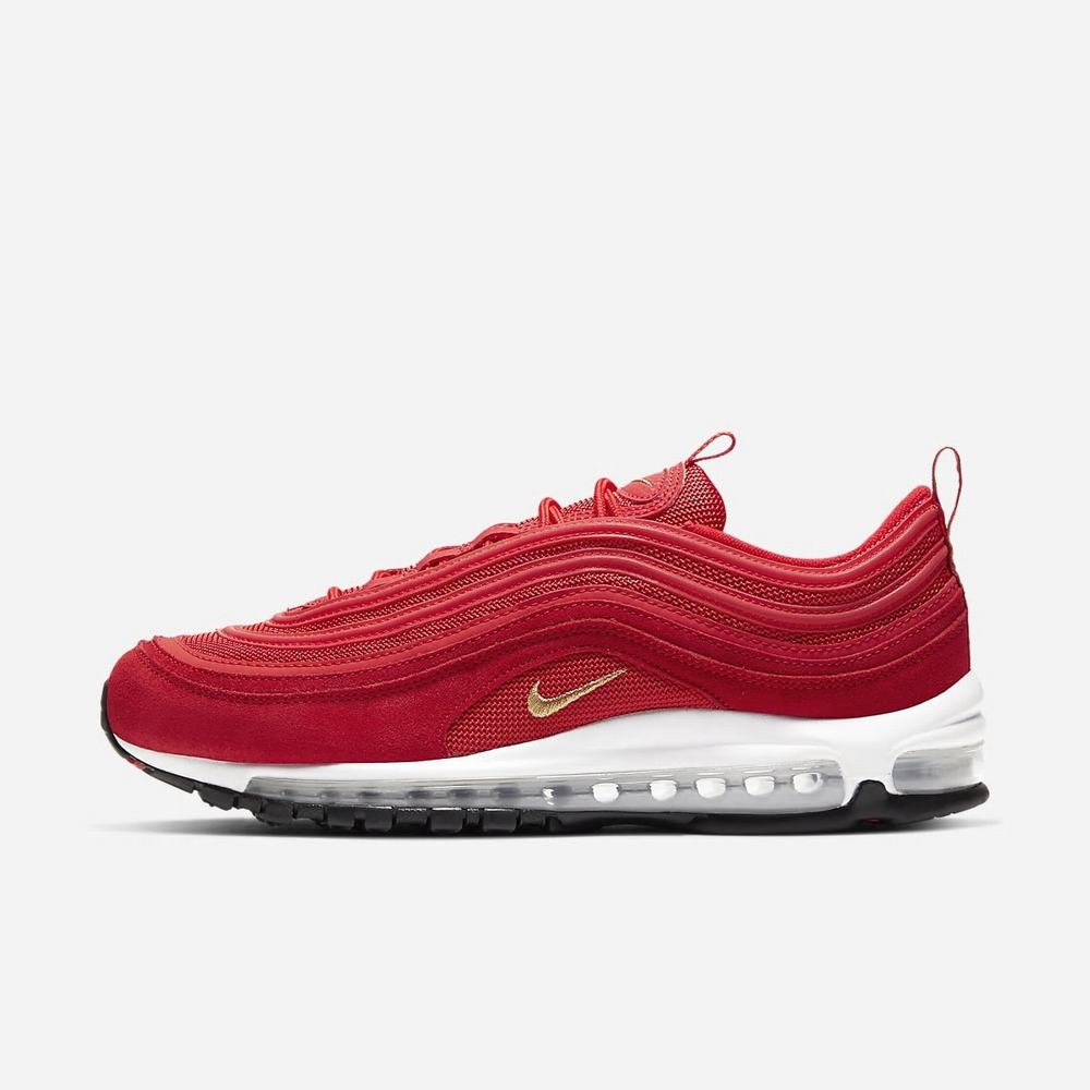 Sneakers Nike Air Max 97 Rouge 4639-701 Challenge Red/White/Black/Metallic Gold Homme | FWB-15482944